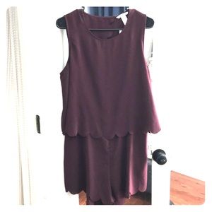 Burgundy Romper